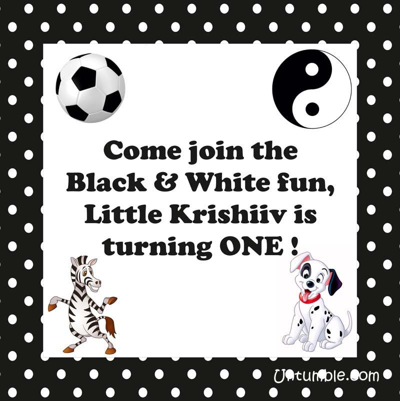 Black & White party supplies party kits